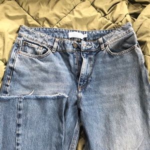 Kick flare jeans with seem up the back